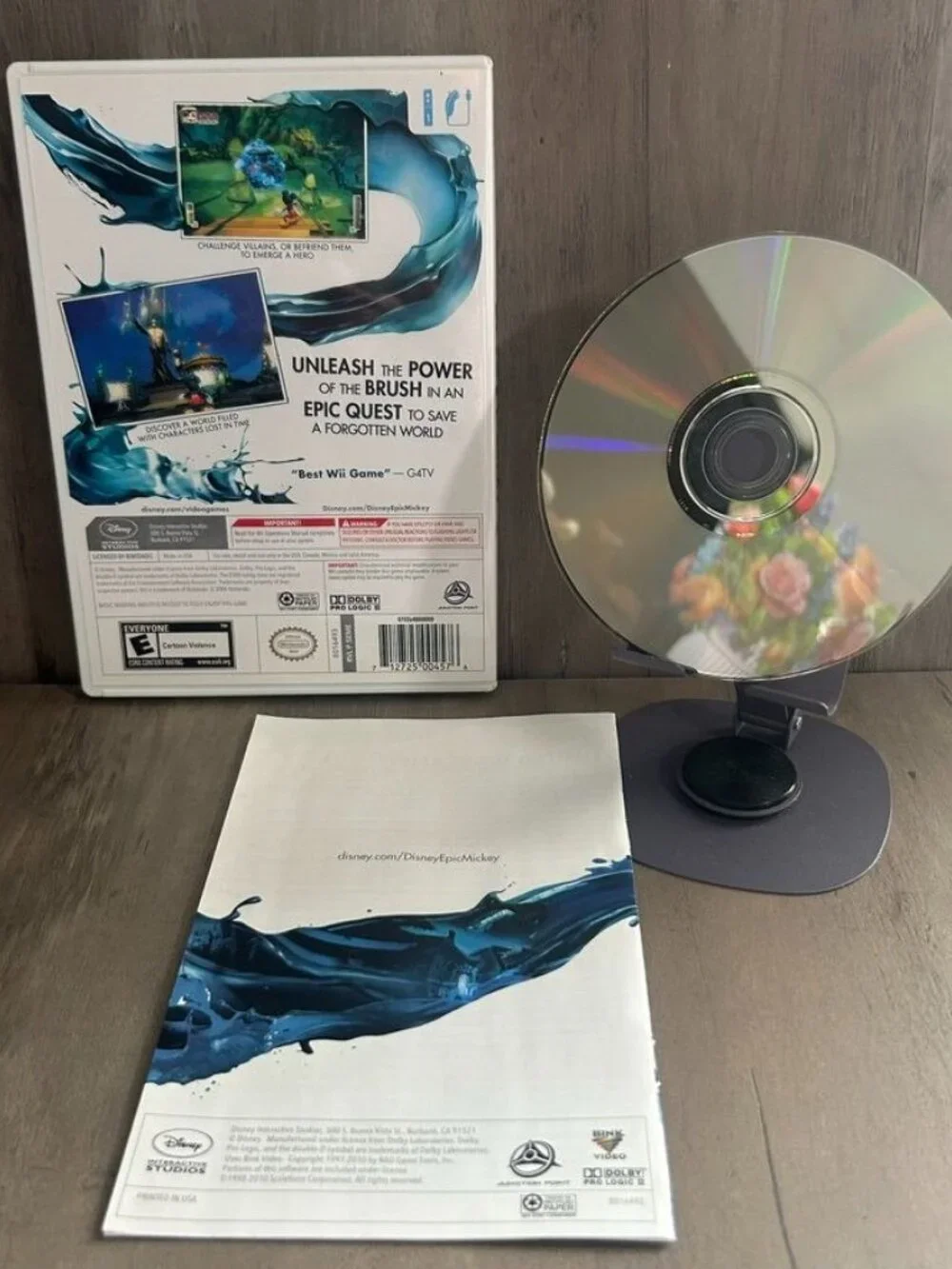 Disney Epic Mickey Wii Game Complete With Manual & Case